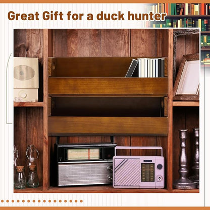 4 Set Wooden CD Storage Box Holder Shelf Cassette Tape Display Racks - Image 7