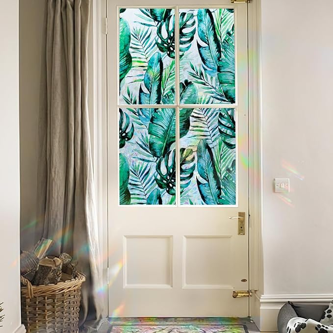 DKTIE Nature Pattern Rainbow Window Film Decorative Stained Glass Window Film - Image 7