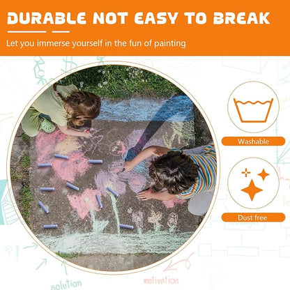 20 Pcs Sidewalk Chalks for Kids Non Toxic Jumbo Chalk for Party Gift Outdoor - Image 3