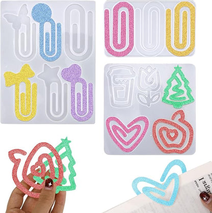3pcs Paperclip Bookmarks Mold, Jumbo Paper Clips Bookmarks Silicone Mold by Unknown