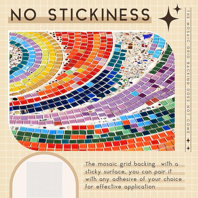 24 Set 12 x 12 Mosaic Mesh for Back Mounted Tile Fiberglass Mosaic Mesh Backing - Image 6