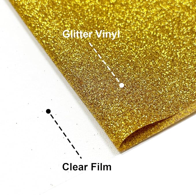 Golden Glitter HTV Heat Transfer Vinyl, - Image 3
