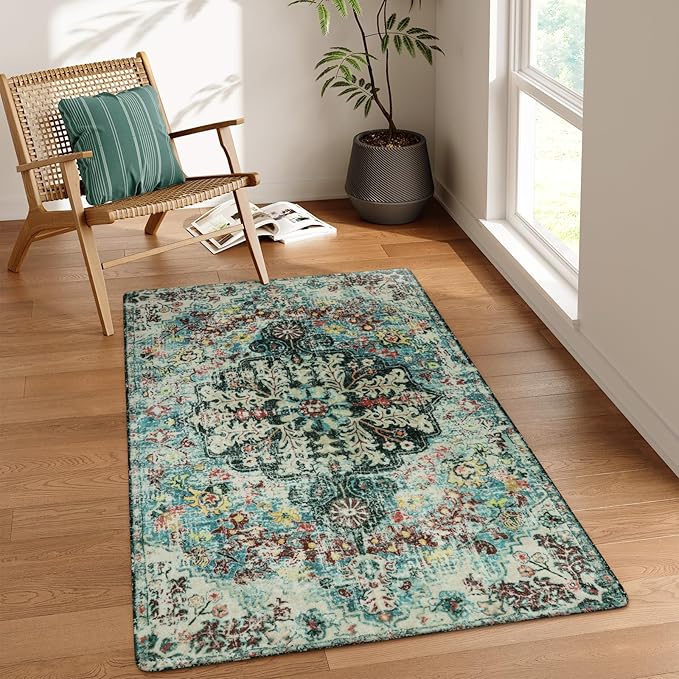 Lahome Bohemian Floral Medallion Area Rug by Lahome