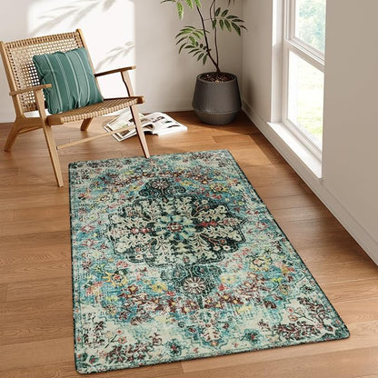 Lahome Bohemian Floral Medallion Area Rug by Lahome