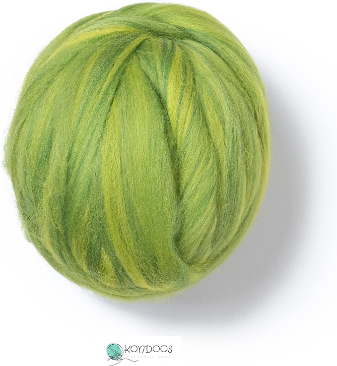 Multi Colored Natural Wool roving, 1 lb. Best Wool - Image 2