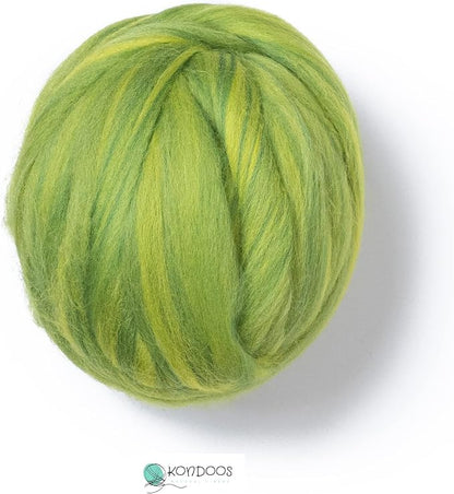 Multi Colored Natural Wool roving, 1 lb. Best Wool - Image 2