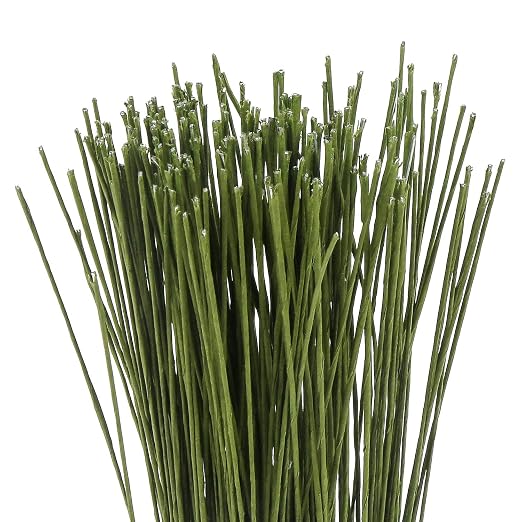 CCINEE 26 Gauge Dark Green Floral Wire Stem - Image 4