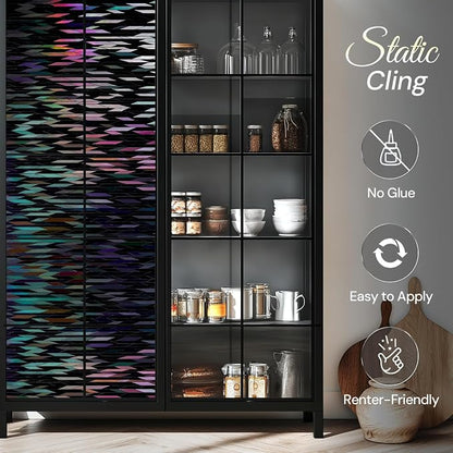 rabbitgoo Window Privacy Film, Total Blackout Window Film, Stained Glass Heat - Image 5