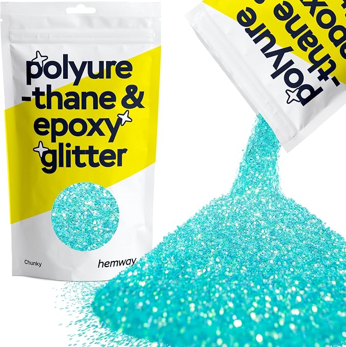 Hemway Polyurethane & Epoxy Resin Glitter 100g / 3.5oz Metallic Crystal Flake by Hemway