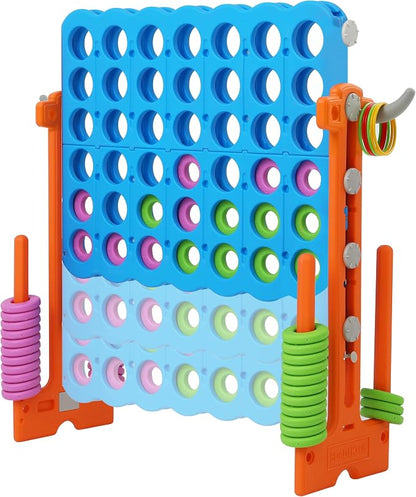 SDADI Height Adjustable Giant 4 in a Row Connect Game, 2-in-1 Jumbo 4-to-Score by SDADI