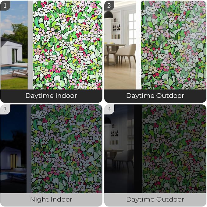 3D Stained Glass Window Film, Decorative Window Privacy Film - Image 6