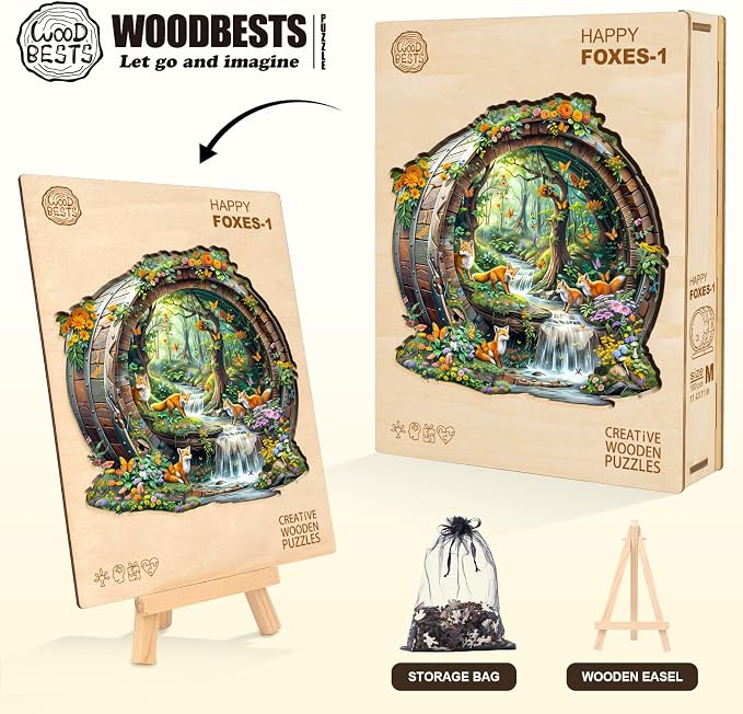 Wooden Puzzles for Adults, Fox Wooden Jigsaw Puzzle for Adults, 190 Piece - Image 4