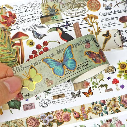 37 Rolls Vintage Washi Tape Set - Image 4