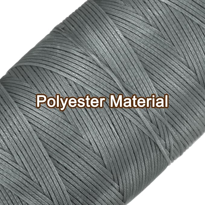 uxcell Leather Sewing Waxed Thread, 284 Yards / 260m 0.8mm 150D Flat Polyester - Image 3