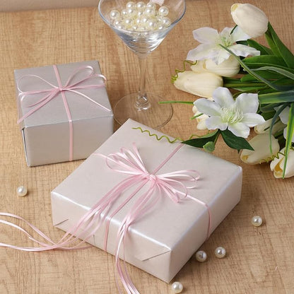 LaRibbons Light Pink Satin Ribbon 1/8 Inch 100 Yards Thin Luxury Double Faced - Image 2