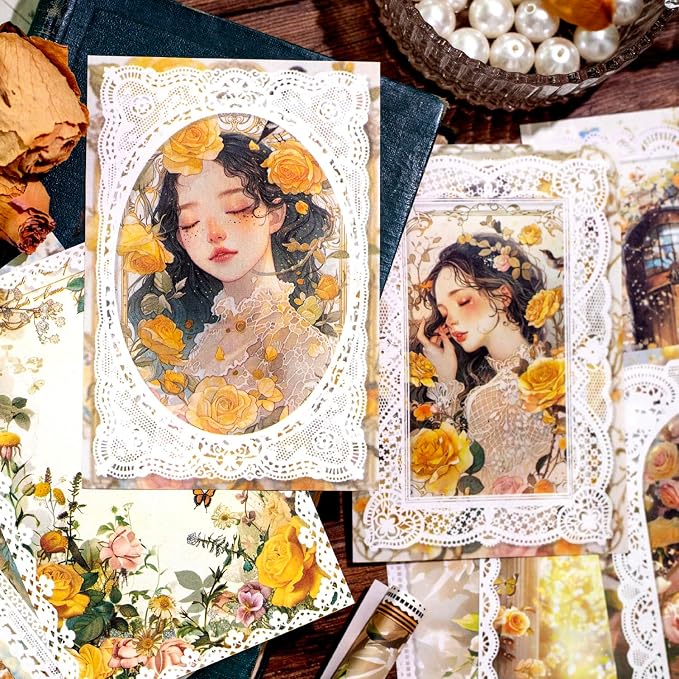 Lace border Scrapbook Paper Set, Scrapbooking, DIY Projects, and Art Supplies - Image 6