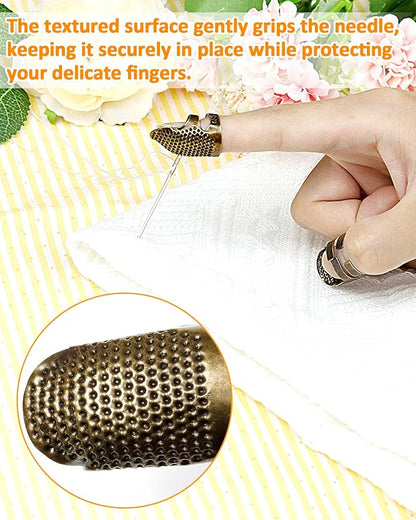 FIVEIZERO Thimble Kit– 7 PCS Sewing Thimbles - Image 4