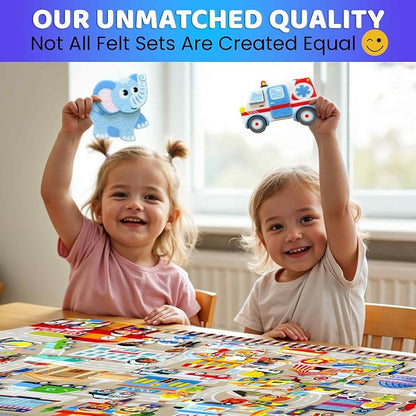 QUOKKA City Felt Board for Kids 3-5 Years Old - Image 7