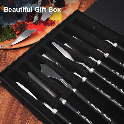 PHOENIX High Flexible Palette Knife Set, 8 Pieces Stainless Steel Painting - Image 8