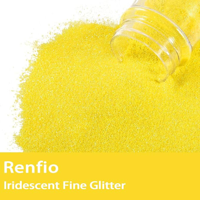 Renfio Iridescent Ultra Fine Glitter Powder Resin Supplies Glitters 1.94 Oz PET - Image 2