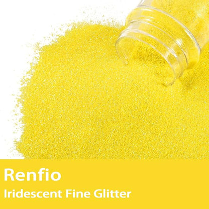 Renfio Iridescent Ultra Fine Glitter Powder Resin Supplies Glitters 1.94 Oz PET - Image 2