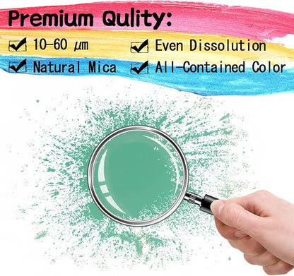 Mica Powder - 60g Mica Powder for Epoxy Resin - Pearl Pigment Powder Dye for - Image 2