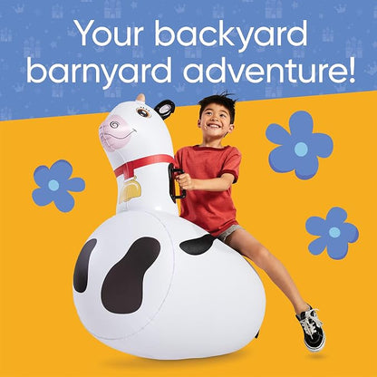 Hearthsong Hop N Go Inflatable Bouncy Cow Riding, Hopping Toys - Image 4