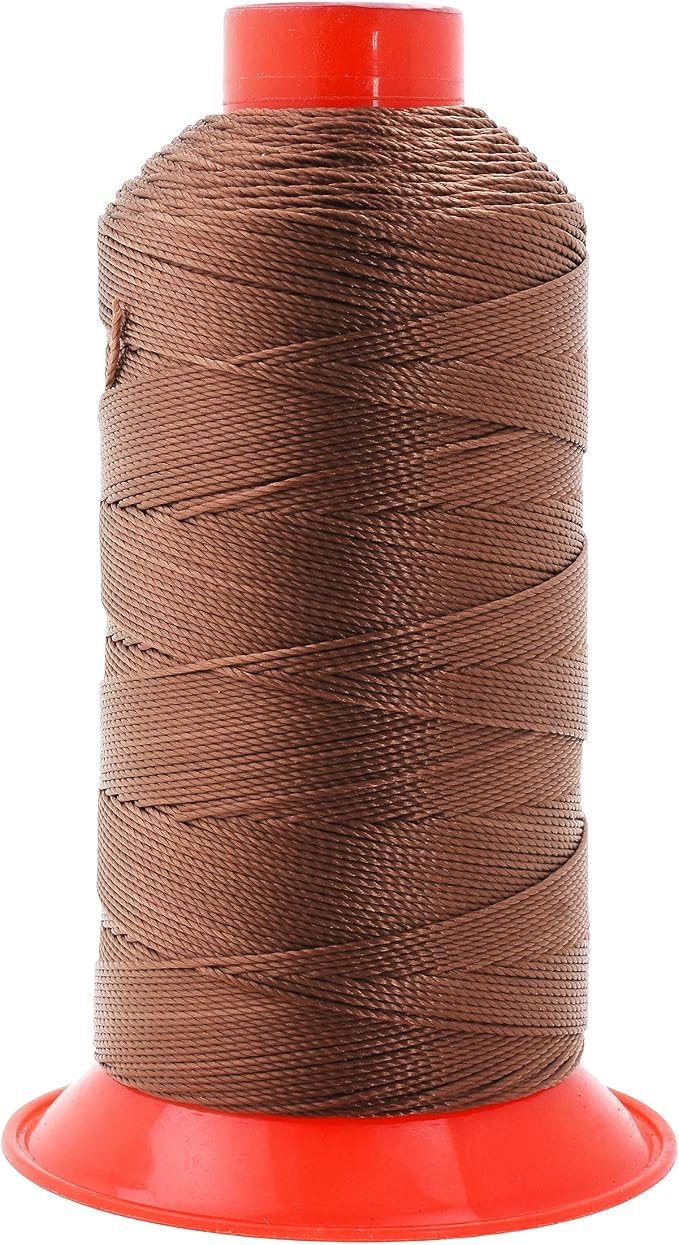 Mandala Crafts Bonded Nylon Thread Brown Heavy Duty Sewing Threads by MandalaCrafts