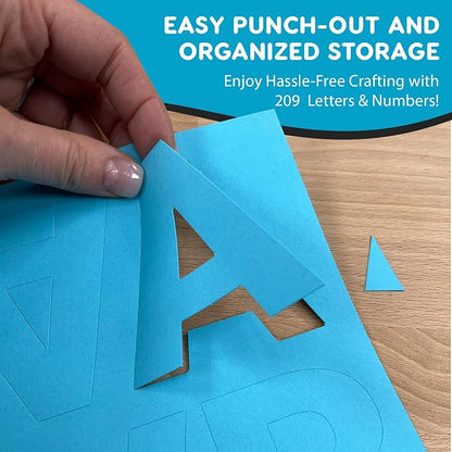 209 Pcs 3" Blue Bulletin Board Letters & Numbers, Capital Letters, Punctuation - Image 8