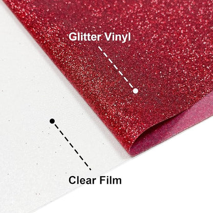 Red Glitter HTV Heat Transfer Vinyl, - Image 3