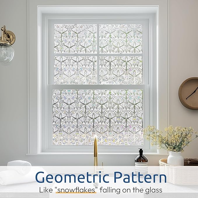 rabbitgoo Window Privacy Film Stained Glass Window Film, Decorative Stickers - Image 2