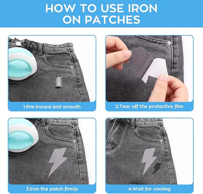 HTVRONT Iron on Patches for Clothing Repair, 20 Shades Iron Patches for Clothes - Image 6