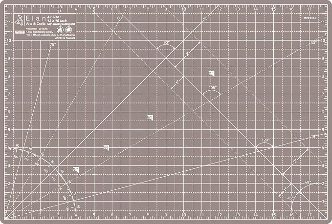 Elan Cutting Mat A3 Black & Taupe, Self Healing Cutting Mat 12x18 Inch - Image 2