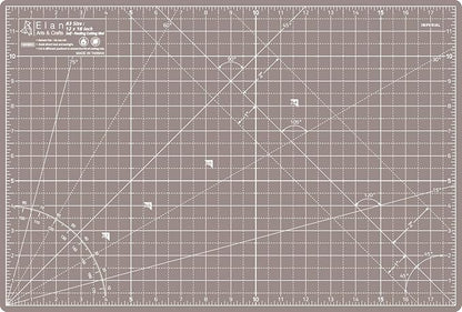 Elan Cutting Mat A3 Black & Taupe, Self Healing Cutting Mat 12x18 Inch - Image 2