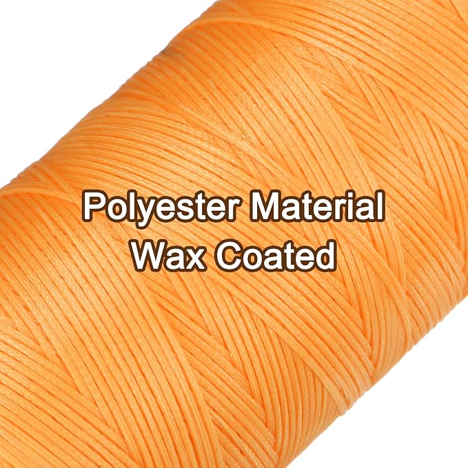uxcell 150D 0.8mm Flat Waxed Thread 284 Yards Polyester Leather Sewing Waxed - Image 4