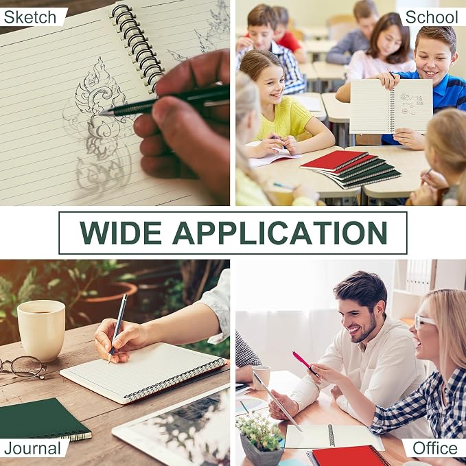 Yahenda 18 Pcs Spiral Notebook Bulk A5 Journal Lined 8.3'' x 5.5'' Writing - Image 6