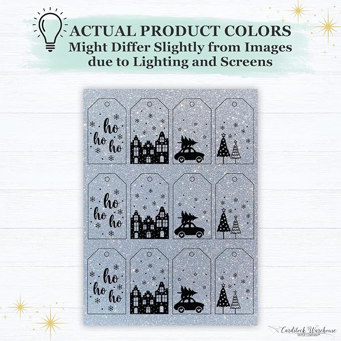 Cardstock Warehouse Diamond Print Inkjet Glitter-Premium Silver Glitter - Image 7