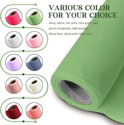 Horbaunal Dusty Sage Chiffon Fabric by The Yard, 10 Yard Continuous Sheer - Image 2