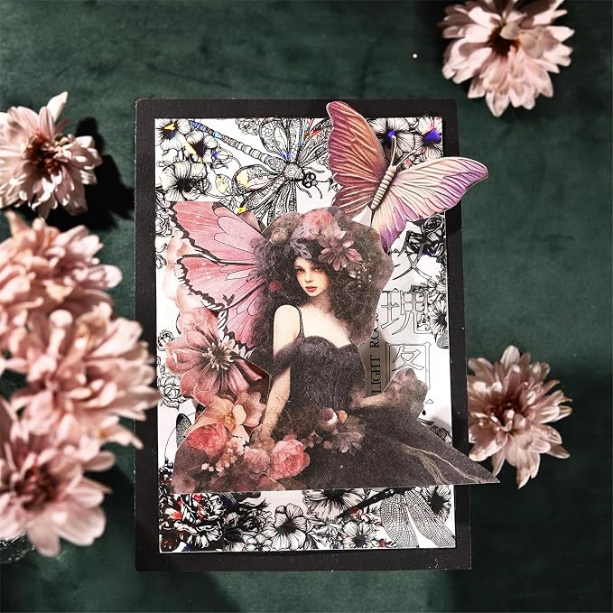 Colorful Flower Scrapbook Paper Set, Scrapbooking, DIY Projects, and Art - Image 4