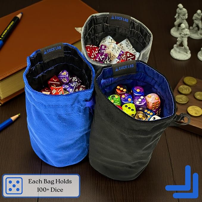 Luck Lab Velvet Drawstring Dice Bag - Image 2