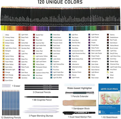 146Pcs Drawing and Sketching Colored Pencils Set, Art Supplies Include Sketch - Image 2