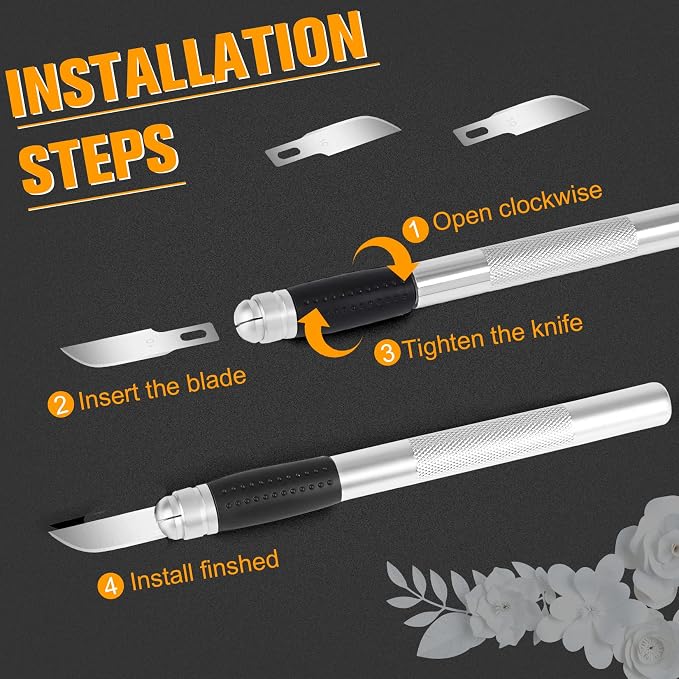 100 Pack Hobby Blades Set #10 Craft Knife Blades Refill Hobby Knife Replacement - Image 5