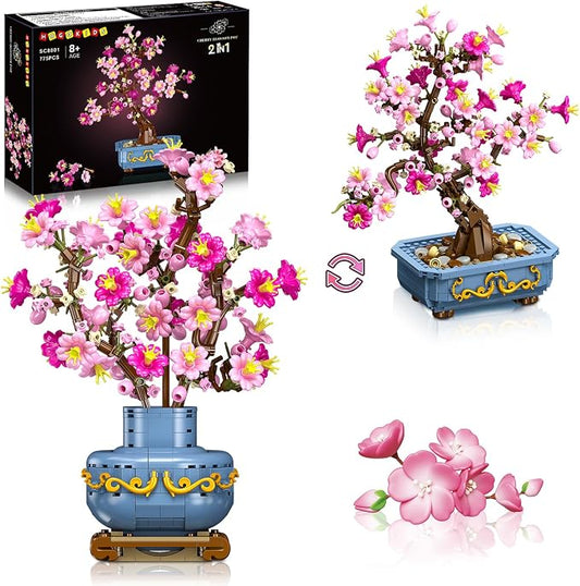 HOGOKIDS Flowers Cherry-Blossom Bonsai Building Set - 2 in 1 Artificial Bonsai by HOGOKIDSTOYS