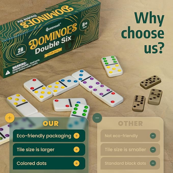 Queensell Dominos Set for Adults - Image 4