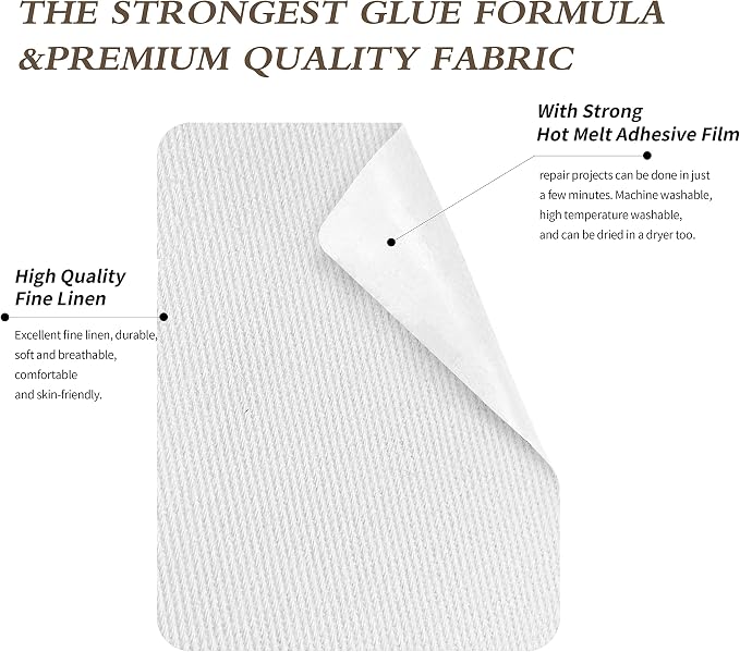KING MOUNTAIN 100% Cotton Fabric Iron-on Repair Patch, Inside&Outside Clothes - Image 3