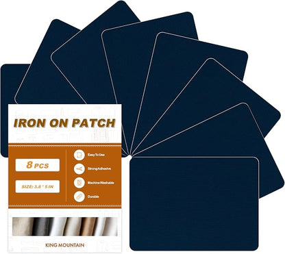 Iron on Patches, 8 Pieces Iron on Canvas Patches, Fabric Patches by ForABetterHomeLife