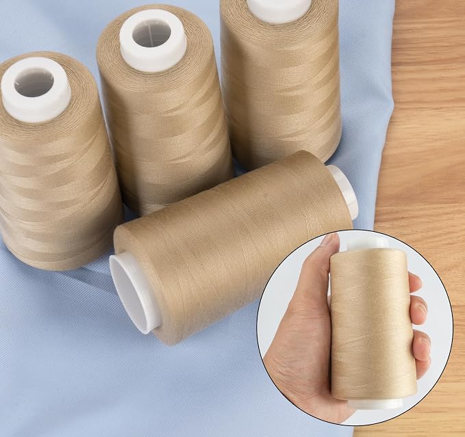 Serger Thread 4 Cones 3000 Yards Each Spool All Purpose Polyester Thread 40S/2 - Image 3