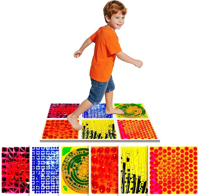 Liquid Sensory Floor Tiles for Kids Ages 3+, Interactive Color-Flow, Classroom by Unknown
