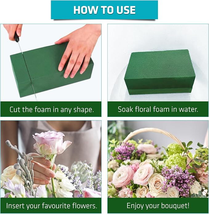 FLORABELS 6 PCS Wet Floral Foam Blocks - Image 3