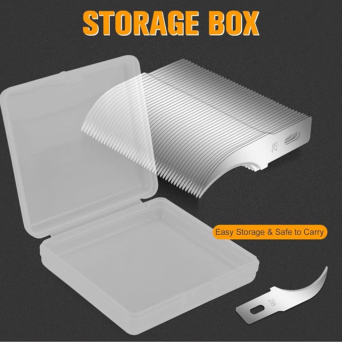 100 Pack Exacto Knife Blades #28, Hobby Knife Blades, Craft Knife Blade - Image 3